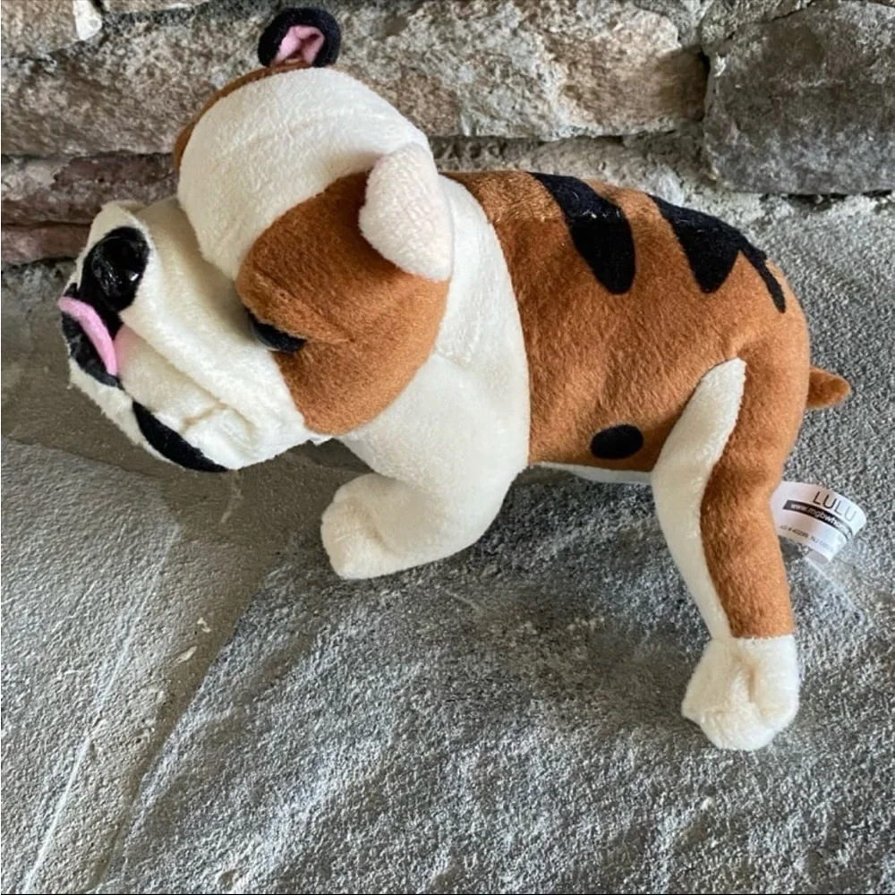RARE Mitchell Gold + Bob Williams Lulu Bulldog Mascot Plush Dog Stuffed Animal - Picture 2 of 9